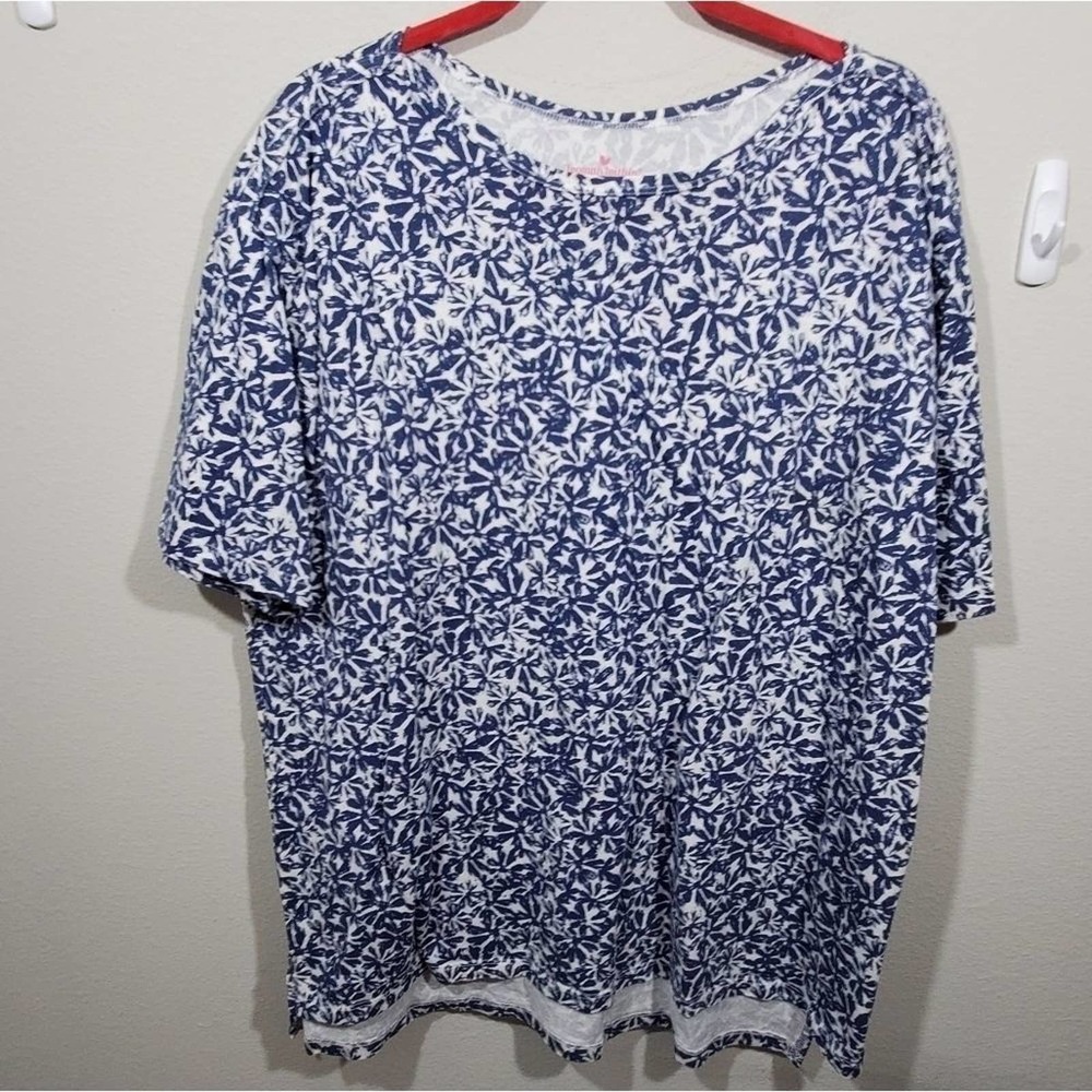 Floral high low blue white plus size 22/24W